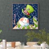 Bald Snowman - Full Round Diamond - 30*30cm