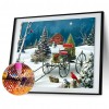 Cart in Snow - Full Square Diamond - 50x40cm