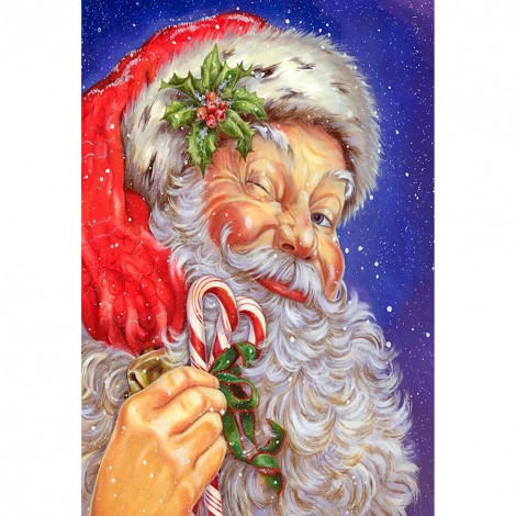 Santa Claus - Full Round Diamond - 30x40cm