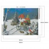 Cart in Snow - Full Square Diamond - 50x40cm