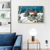 Cart in Snow - Full Square Diamond - 50x40cm