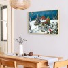 Cart in Snow - Full Square Diamond - 50x40cm