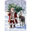 Santa Claus - Full Round Diamond - 30x40cm