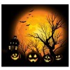 Halloween Tree Pumpkin - Partial Round Diamond - 30x30cm