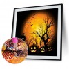 Halloween Tree Pumpkin - Partial Round Diamond - 30x30cm