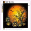 Halloween Tree Pumpkin - Partial Round Diamond - 30x30cm