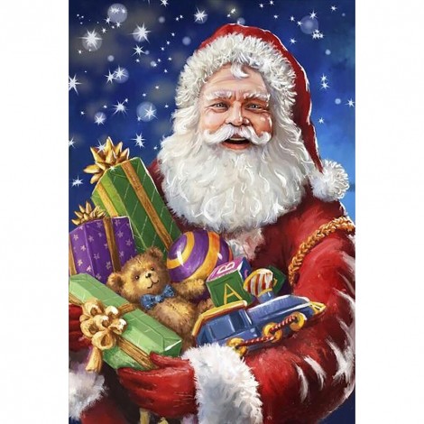 Santa Claus - Full Round Diamond - 30x40cm