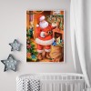 Santa Claus  - Full Round Diamond - 30x40cm