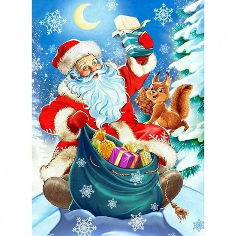 Santa Claus - Full Round Diamond - 30x40cm