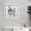 Owl and Penguin - Full Round Diamond - 30x30cm