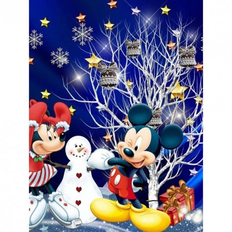 Mouse Christmas - Full Round Diamond - 30x40cm