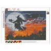 Halloween Cat Witch - Full Round Diamond - 30x40cm