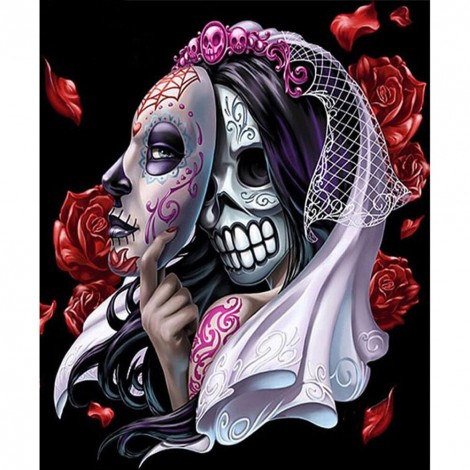 Animated Halloween  - Full Round Diamond - 30x40cm