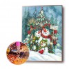 Christmas Snowman - Full Round Diamond - 30x40cm