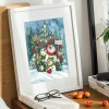 Christmas Snowman - Full Round Diamond - 30x40cm