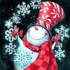Christmas Snowman - Full Round Diamond - 30x30cm