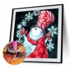 Christmas Snowman - Full Round Diamond - 30x30cm