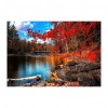 Fall Leaves Lake - Full Diamond Painting - 40x30cm