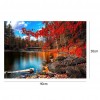 Fall Leaves Lake - Full Diamond Painting - 40x30cm