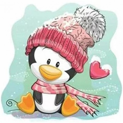 Penguin - Full Round Diamond - 30x30cm