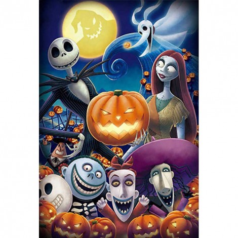 Animated Halloween  - Full Round Diamond - 30x40cm