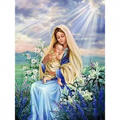 Mom Kids  - Full Round Diamond - 30x40cm