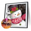 Christmas Snowman - Full Round Diamond - 30x30cm