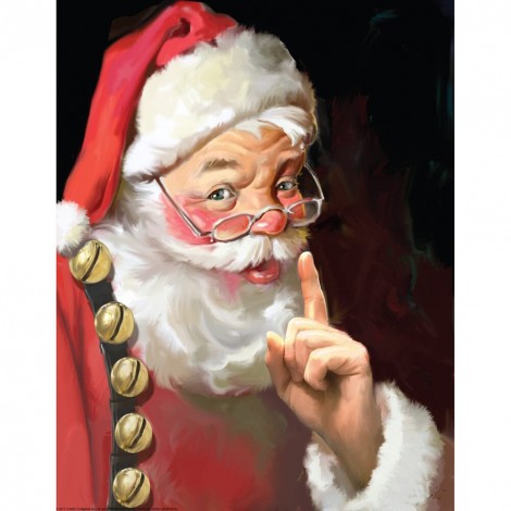 Santa Claus - Full Round Diamond - 30x40cm