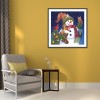 Christmas Snowman - Full Round Diamond - 30x30cm