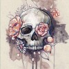 Resin Full Round Diamond Painting Skeleton Flower Handmade Picture Craft