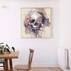 Resin Full Round Diamond Painting Skeleton Flower Handmade Picture Craft