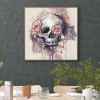Resin Full Round Diamond Painting Skeleton Flower Handmade Picture Craft