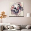 Resin Full Round Diamond Painting Skeleton Flower Handmade Picture Craft