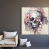 Resin Full Round Diamond Painting Skeleton Flower Handmade Picture Craft