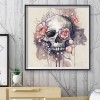 Resin Full Round Diamond Painting Skeleton Flower Handmade Picture Craft