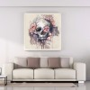 Resin Full Round Diamond Painting Skeleton Flower Handmade Picture Craft