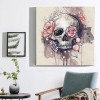 Resin Full Round Diamond Painting Skeleton Flower Handmade Picture Craft