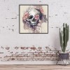 Resin Full Round Diamond Painting Skeleton Flower Handmade Picture Craft