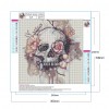 Resin Full Round Diamond Painting Skeleton Flower Handmade Picture Craft