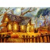 Wooden House - Full Round Diamond - 40*30cm