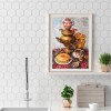 Retro Tea - Full Round Diamond - 30x40cm