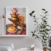 Retro Tea - Full Round Diamond - 30x40cm