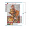 Retro Tea - Full Round Diamond - 30x40cm