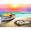 Beach Boat - Square Diamond - 50x40cm