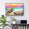 Beach Boat - Square Diamond - 50x40cm
