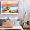 Beach Boat - Square Diamond - 50x40cm