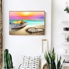 Beach Boat - Square Diamond - 50x40cm