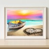 Beach Boat - Square Diamond - 50x40cm