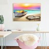 Beach Boat - Square Diamond - 50x40cm