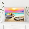 Beach Boat - Square Diamond - 50x40cm
